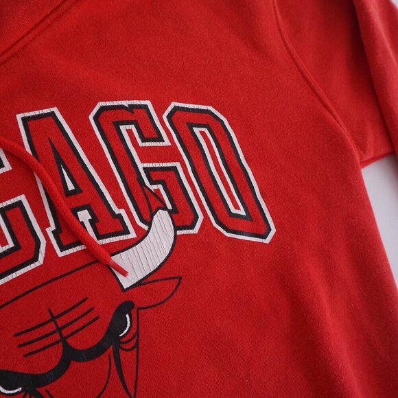 Chicago Bulls UNK Authentic NBA Cotton Blend Red Hoodie Sweatshirt S - Picture 10 of 11